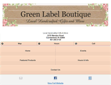 Tablet Screenshot of greenlabelboutiqueri.com
